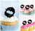 TA1148 Fish Pisces Zodiac Cupcake Toppers Acrylique De Mariage Joyeux anniversaire pour Gâteau Partie Décoration 10 Pièces