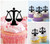 TA1149 Libra Scale Balance Justice Cupcake Toppers Acrylique De Mariage Joyeux anniversaire pour Gâteau Partie Décoration 10 Pièces