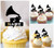 TA1156 Record Player Cupcake Toppers Acrylique De Mariage Joyeux anniversaire pour Gâteau Partie Décoration 10 Pièces