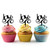 TA1164 Love Text Cupcake Toppers Acrylique De Mariage Joyeux anniversaire pour Gâteau Partie Décoration 10 Pièces
