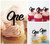 TA1172 One Text Cupcake Toppers Acrylique De Mariage Joyeux anniversaire pour Gâteau Partie Décoration 10 Pièces