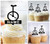 TA1175 cirque monocycle Cupcake Toppers Acrylique De Mariage Joyeux anniversaire pour Gâteau Partie Décoration 10 Pièces