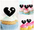 TA1181 Broken Heart Cupcake Toppers Acrylique De Mariage Joyeux anniversaire pour Gâteau Partie Décoration 10 Pièces