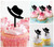 TA1183 Traveller Hat Cupcake Toppers Acrylique De Mariage Joyeux anniversaire pour Gâteau Partie Décoration 10 Pièces