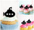 TA1194 Cute Submarine Cupcake Toppers Acrylique De Mariage Joyeux anniversaire pour Gâteau Partie Décoration 10 Pièces