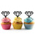 TA1206 Diamond Cupcake Toppers Acrylique De Mariage Joyeux anniversaire pour Gâteau Partie Décoration 10 Pièces