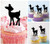 TA1209 Baby Deer Cupcake Toppers Acrylique De Mariage Joyeux anniversaire pour Gâteau Partie Décoration 10 Pièces
