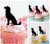 TA1223 Head Up Sitting Dog Cupcake Toppers Acrylique De Mariage Joyeux anniversaire pour Gâteau Partie Décoration 10 Pièces