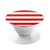 S2364 Red and White Striped Graphique Porte-Bague et Pop Up Grip doigt Socket Support