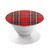 S2374 Tartan Red Pattern Graphique Porte-Bague et Pop Up Grip doigt Socket Support