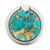 S2906 Aqua Turquoise Stone Graphique Porte-Bague et Pop Up Grip doigt Socket Support