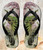 FA0346 Peacock Chinese Brush Painting Tongs Sandales Slipper été Plage Flip Flops Unisex
