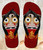 FA0424 Japan Good Luck Daruma Doll Tongs Sandales Slipper été Plage Flip Flops Unisex