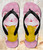 FA0425 Pink Maneki Neko Lucky Cat Tongs Sandales Slipper été Plage Flip Flops Unisex