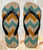 FA0429 Vintage Wood Chevron Graphic Printed Tongs Sandales Slipper été Plage Flip Flops Unisex