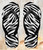 FA0447 Zebra Skin Texture Graphic Printed Tongs Sandales Slipper été Plage Flip Flops Unisex