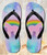 FA0449 Rainbow Unicorn Pastel Sky Tongs Sandales Slipper été Plage Flip Flops Unisex
