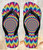 FA0470 Colorful Psychedelic Tongs Sandales Slipper été Plage Flip Flops Unisex