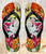 FA0485 Retro Art Flowers Tongs Sandales Slipper été Plage Flip Flops Unisex