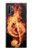S0493 Music Note Burn Etui Coque Housse pour Samsung Galaxy Note 10 Plus