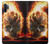 S0863 Hell Fire Skull Etui Coque Housse pour Samsung Galaxy Note 10 Plus