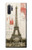 S2108 Eiffel Tower Paris Postcard Etui Coque Housse pour Samsung Galaxy Note 10 Plus