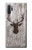 S2505 Reindeer Head Old Wood Texture Graphic Etui Coque Housse pour Samsung Galaxy Note 10 Plus