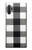S2842 Black and White Buffalo Check Pattern Etui Coque Housse pour Samsung Galaxy Note 10 Plus