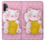 S3025 Pink Maneki Neko Lucky Cat Etui Coque Housse pour Samsung Galaxy Note 10 Plus