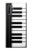 S3078 Black and White Piano Keyboard Etui Coque Housse pour Samsung Galaxy Note 10 Plus