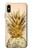 S3490 Gold Pineapple Etui Coque Housse pour iPhone X, iPhone XS