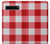 S3535 Red Gingham Etui Coque Housse pour Samsung Galaxy S10 5G