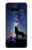 S3555 Wolf Howling Million Star Etui Coque Housse pour Samsung Galaxy S10