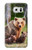 S3558 Bear Family Etui Coque Housse pour Samsung Galaxy S6