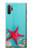 S3428 Aqua Wood Starfish Shell Etui Coque Housse pour Samsung Galaxy Note 10 Plus
