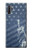 S3450 US Flag Liberty Statue Etui Coque Housse pour Samsung Galaxy Note 10 Plus