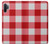 S3535 Red Gingham Etui Coque Housse pour Samsung Galaxy Note 10 Plus