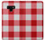 S3535 Red Gingham Etui Coque Housse pour Note 9 Samsung Galaxy Note9
