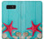 S3428 Aqua Wood Starfish Shell Etui Coque Housse pour Note 8 Samsung Galaxy Note8