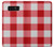 S3535 Red Gingham Etui Coque Housse pour Note 8 Samsung Galaxy Note8