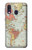 S3418 Vintage World Map Etui Coque Housse pour Samsung Galaxy A40