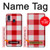S3535 Rouge vichy Etui Coque Housse pour Samsung Galaxy A40