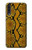 S3365 Yellow Python Skin Graphic Print Etui Coque Housse pour Samsung Galaxy A50