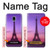 S3447 Paris Eiffel Le coucher du soleil Etui Coque Housse pour Samsung Galaxy J3 (2018), J3 Star, J3 V 3rd Gen, J3 Orbit, J3 Achieve, Express Prime 3, Amp Prime 3
