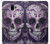 S3582 Purple Sugar Skull Etui Coque Housse pour Samsung Galaxy J6+ (2018), J6 Plus (2018)