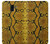 S3365 Yellow Python Skin Graphic Print Etui Coque Housse pour Samsung Galaxy J6 (2018)