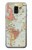 S3418 Vintage World Map Etui Coque Housse pour Samsung Galaxy J6 (2018)