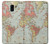 S3418 Vintage World Map Etui Coque Housse pour Samsung Galaxy J6 (2018)