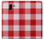 S3535 Red Gingham Etui Coque Housse pour Samsung Galaxy J6 (2018)