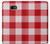 S3535 Red Gingham Etui Coque Housse pour Samsung Galaxy J4+ (2018), J4 Plus (2018)